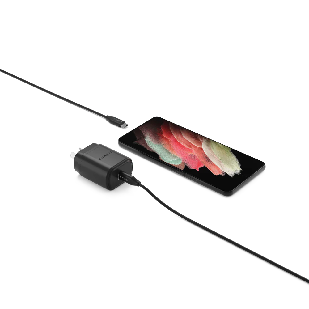 25W USB-C Wall Charger + USB-C to USB-C Cable - 1.2M - Image 3