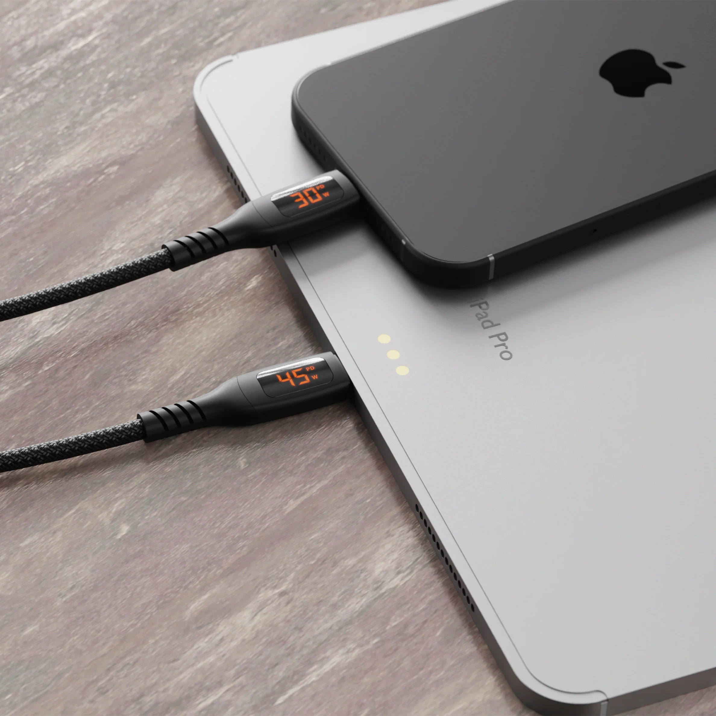 140W USB-C to Dual USB-C Split LED Cable - 1.5M - Image 5