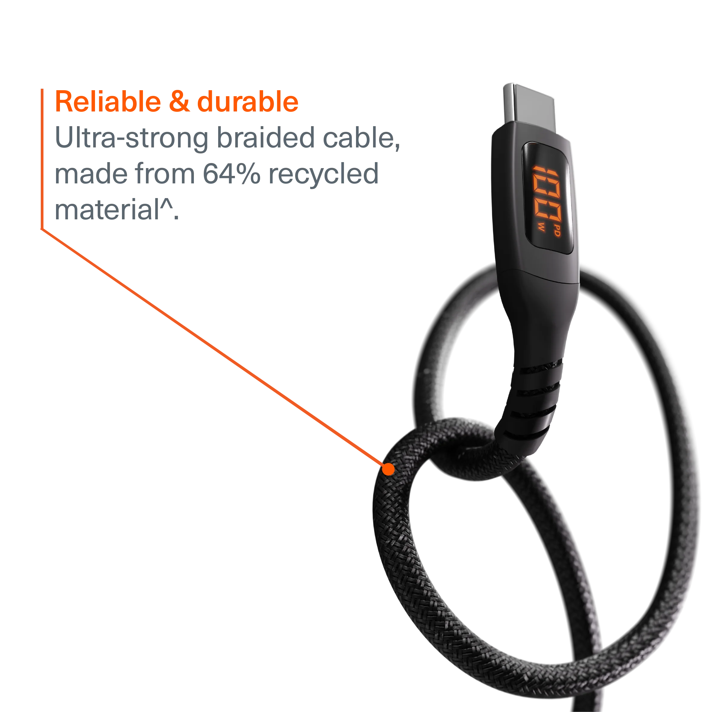100W USB-C to USB-C LED Cable - 1M - Image 4