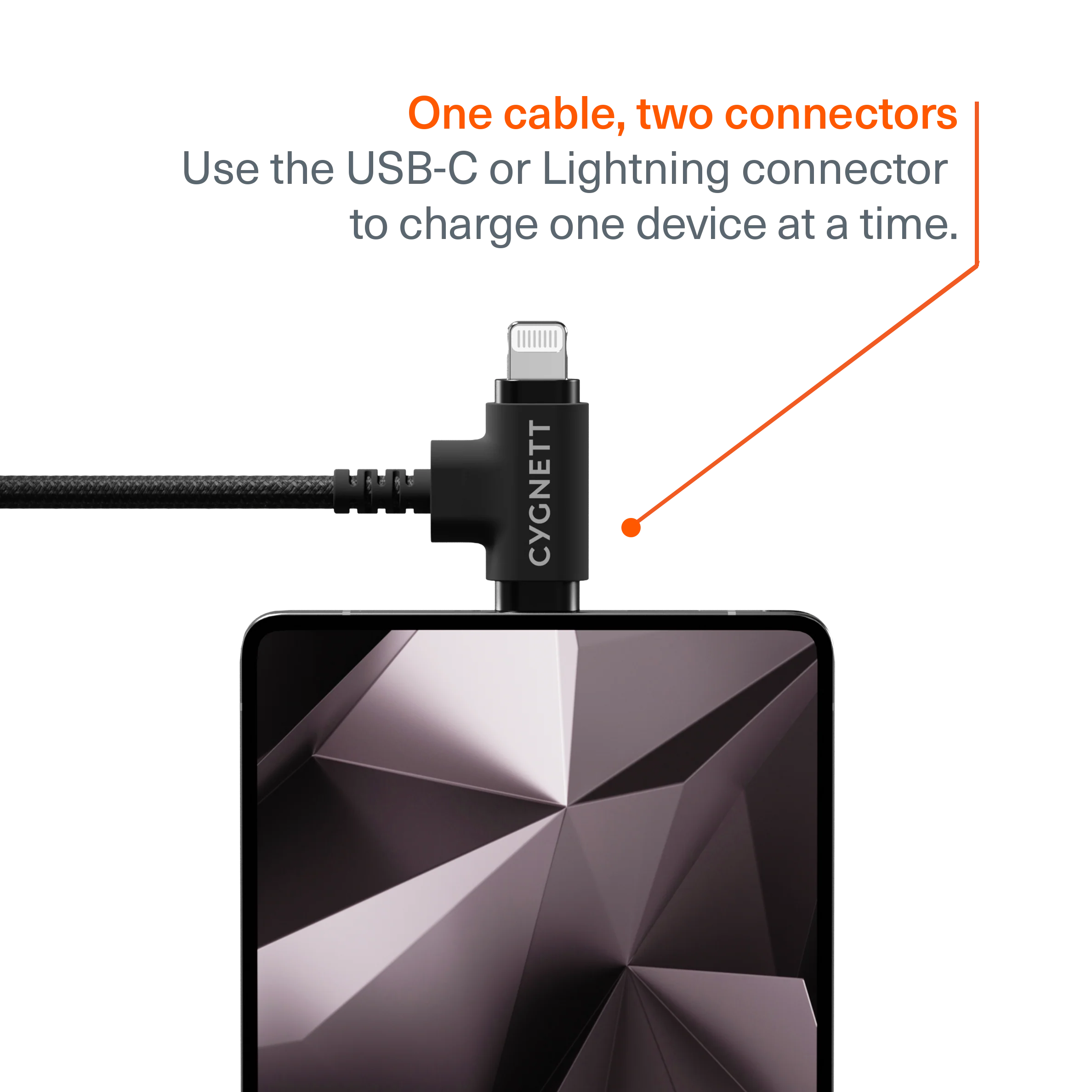 60W USB-C to 2-in-1 Cable - 1M - Image 4