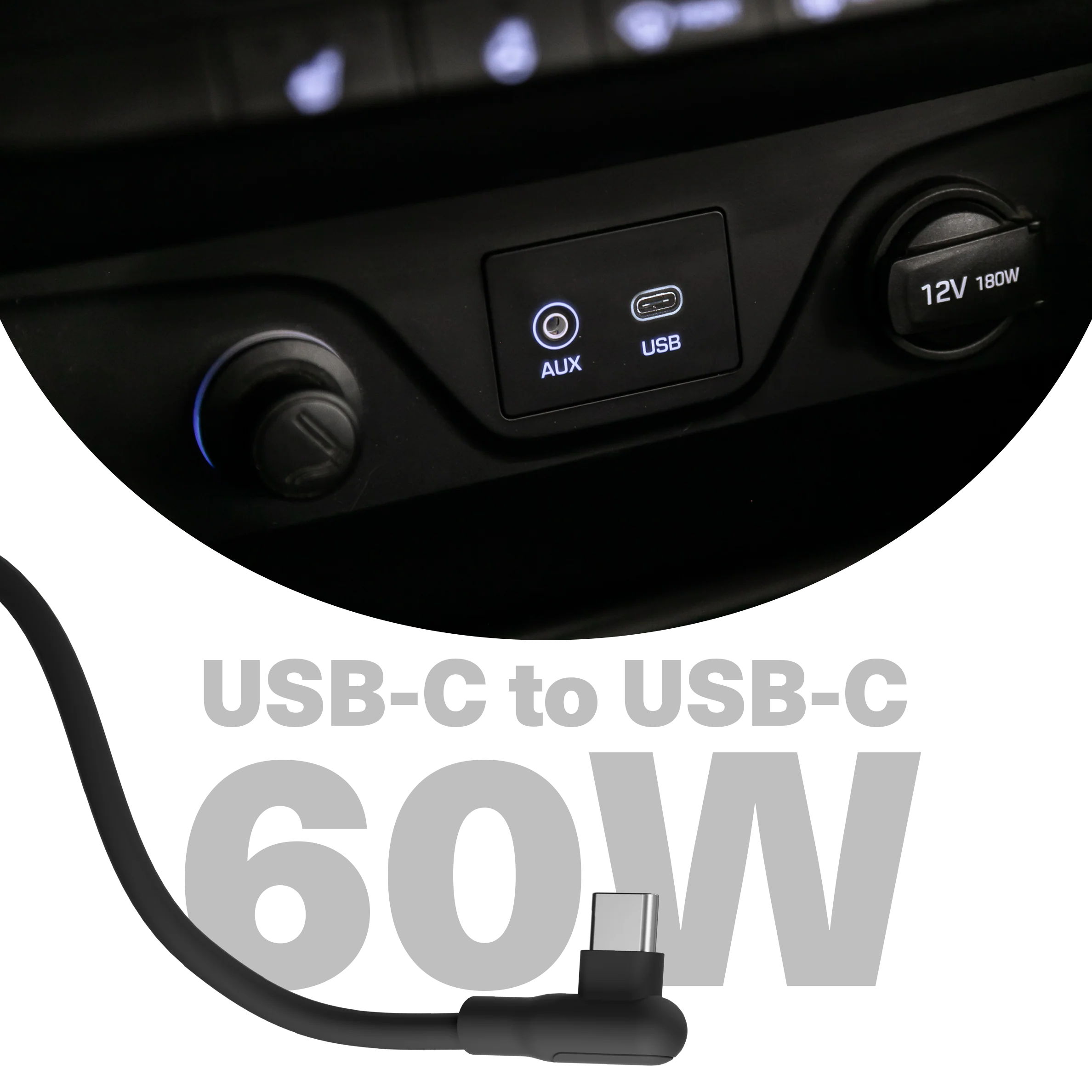 Right Angle USB-C to USB-C Magnetic Cable - 70CM - Image 2