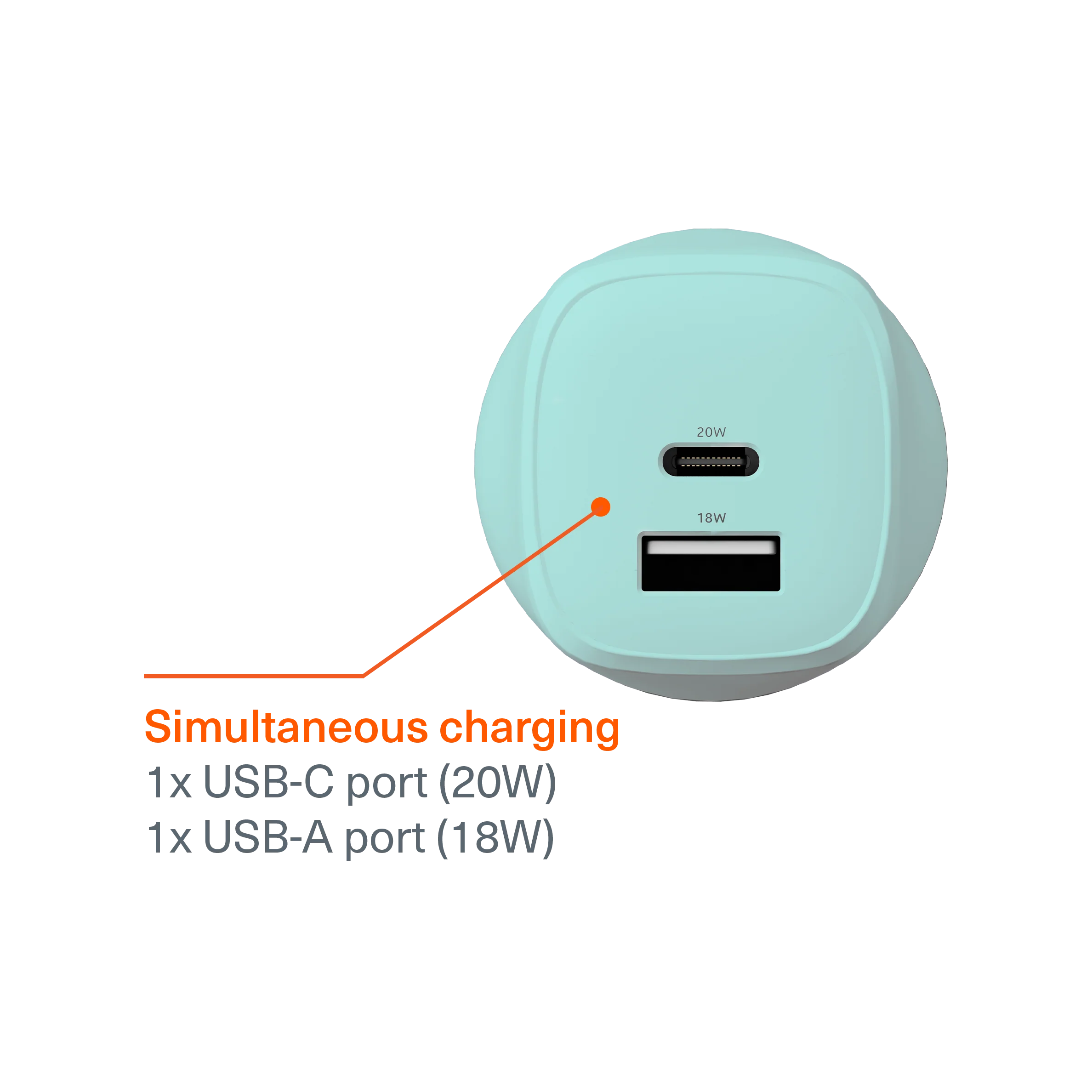 Dual Port Wall Charger 20W - Image 3