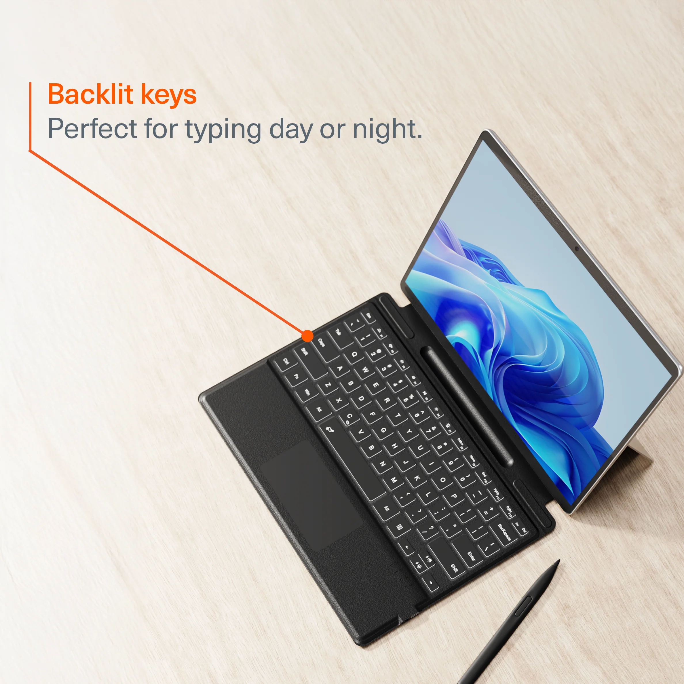 Magnetic Wireless Keyboard Case For Microsoft Surface 11th Gen - Image 5