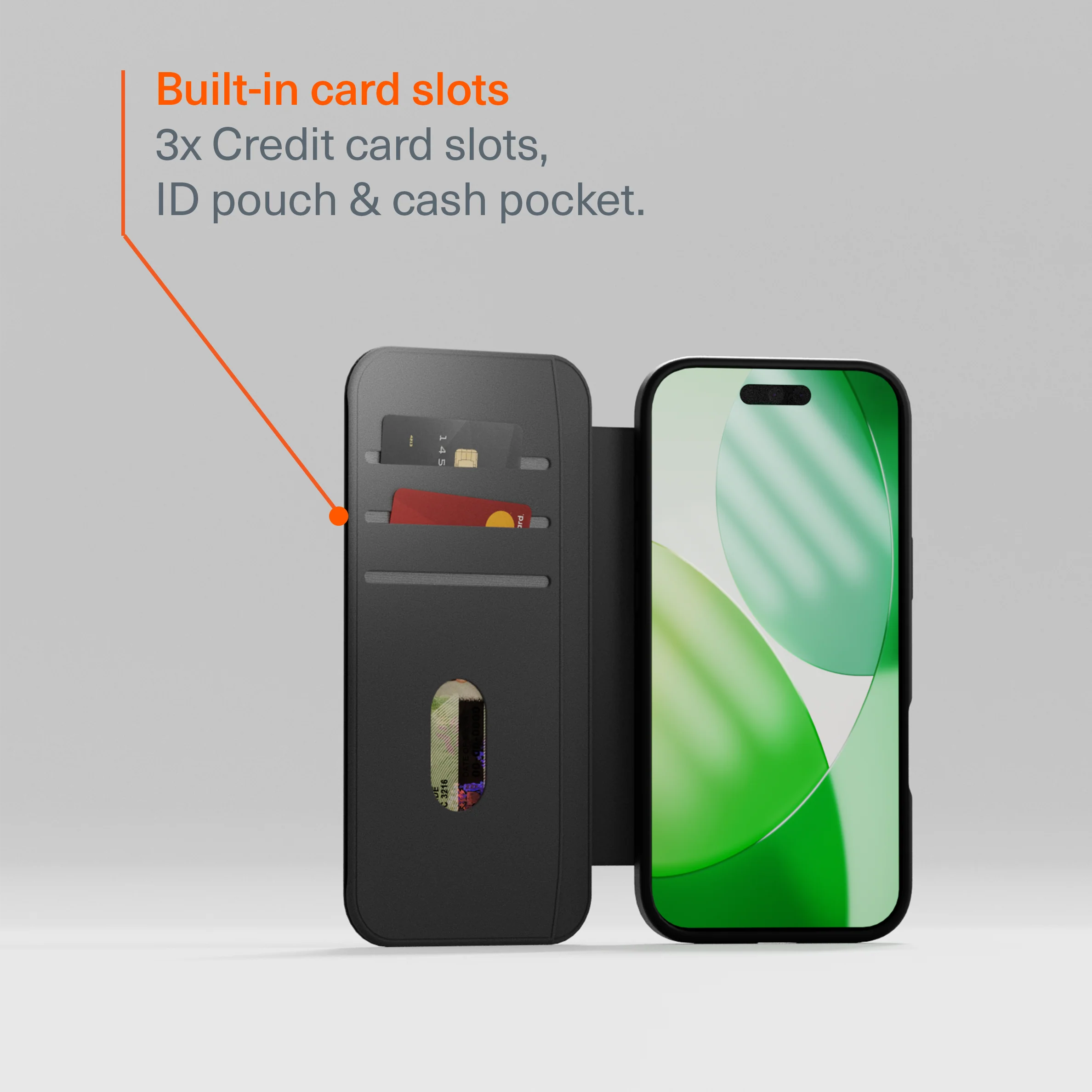 Magnetic Leather Wallet Case for iPhone 17 - Image 2
