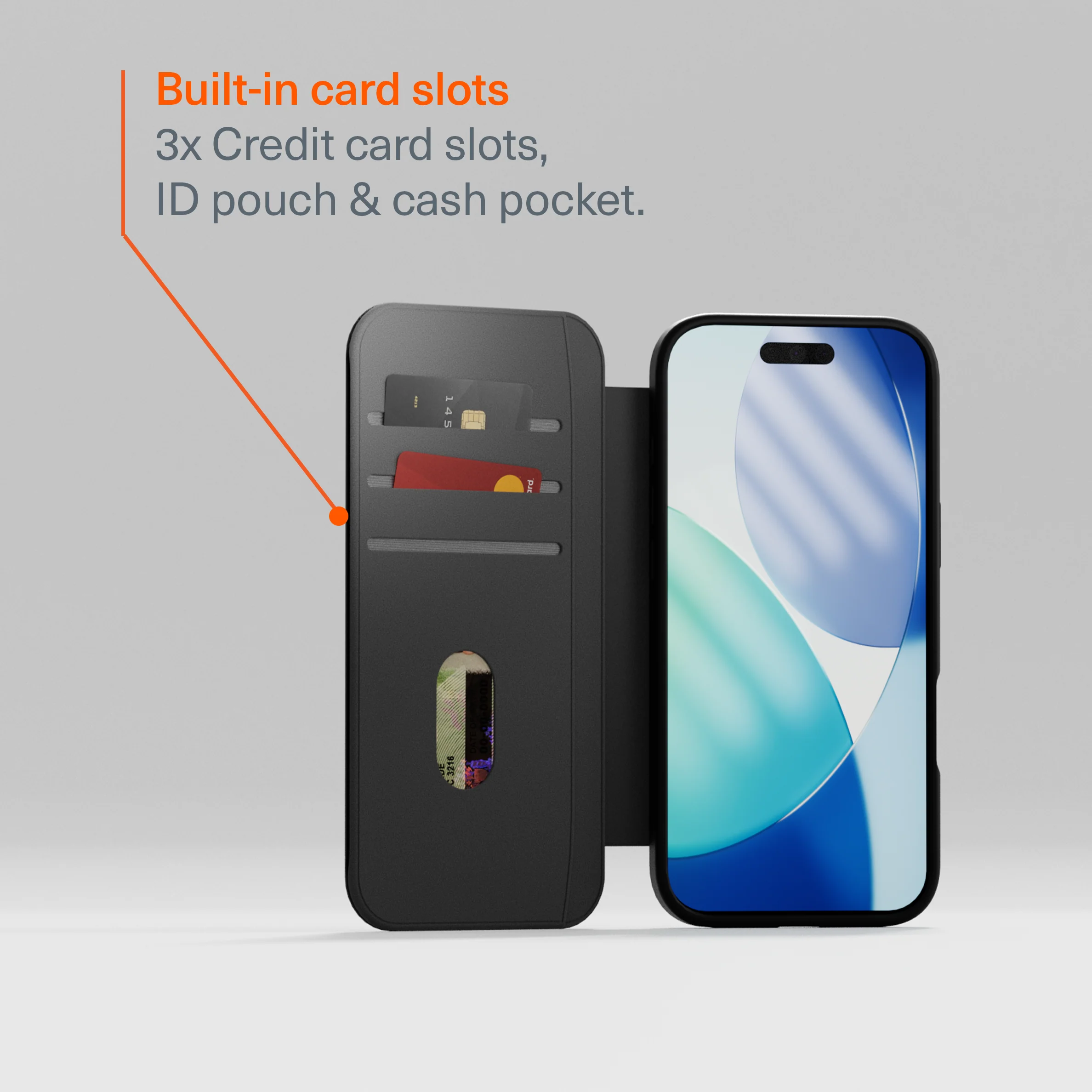 Magnetic Leather Wallet Case for iPhone Air - Image 2
