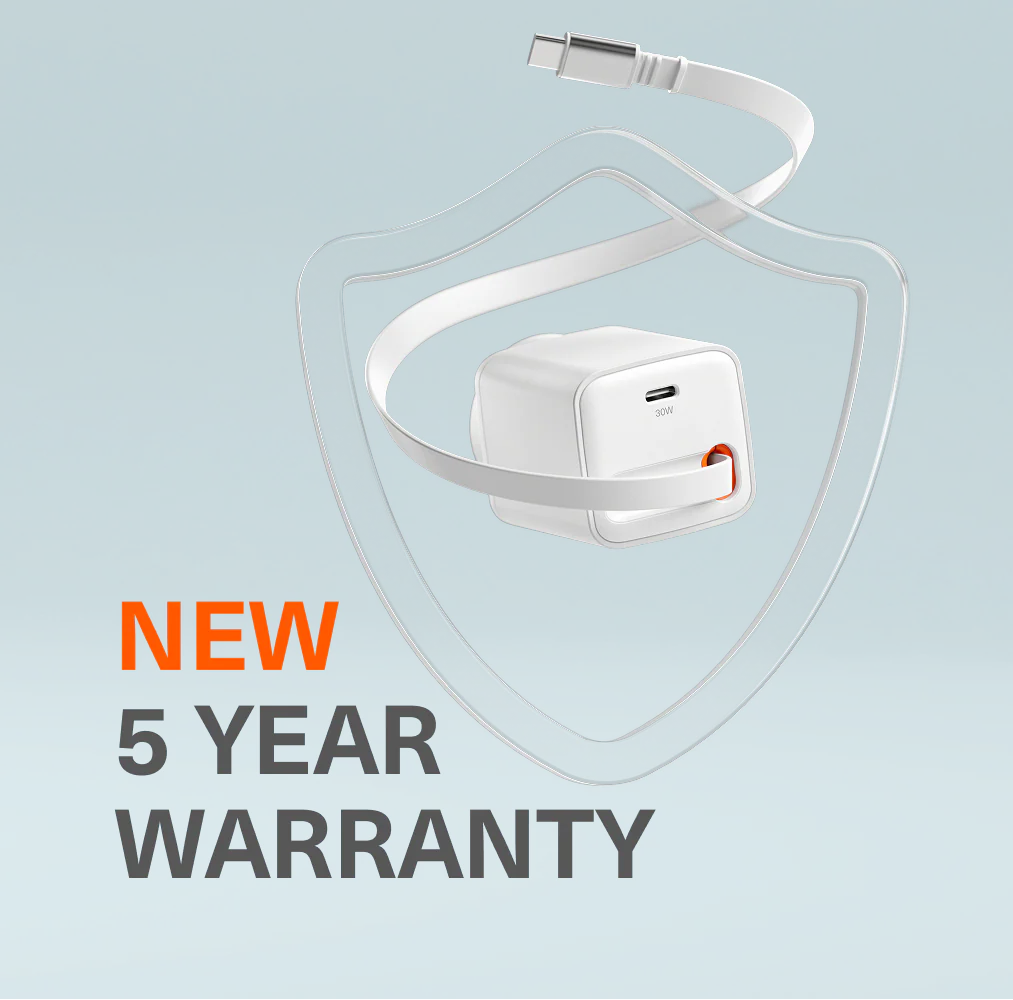 30W USB-C GaN Wall Charger with Retractable Cable - Image 2