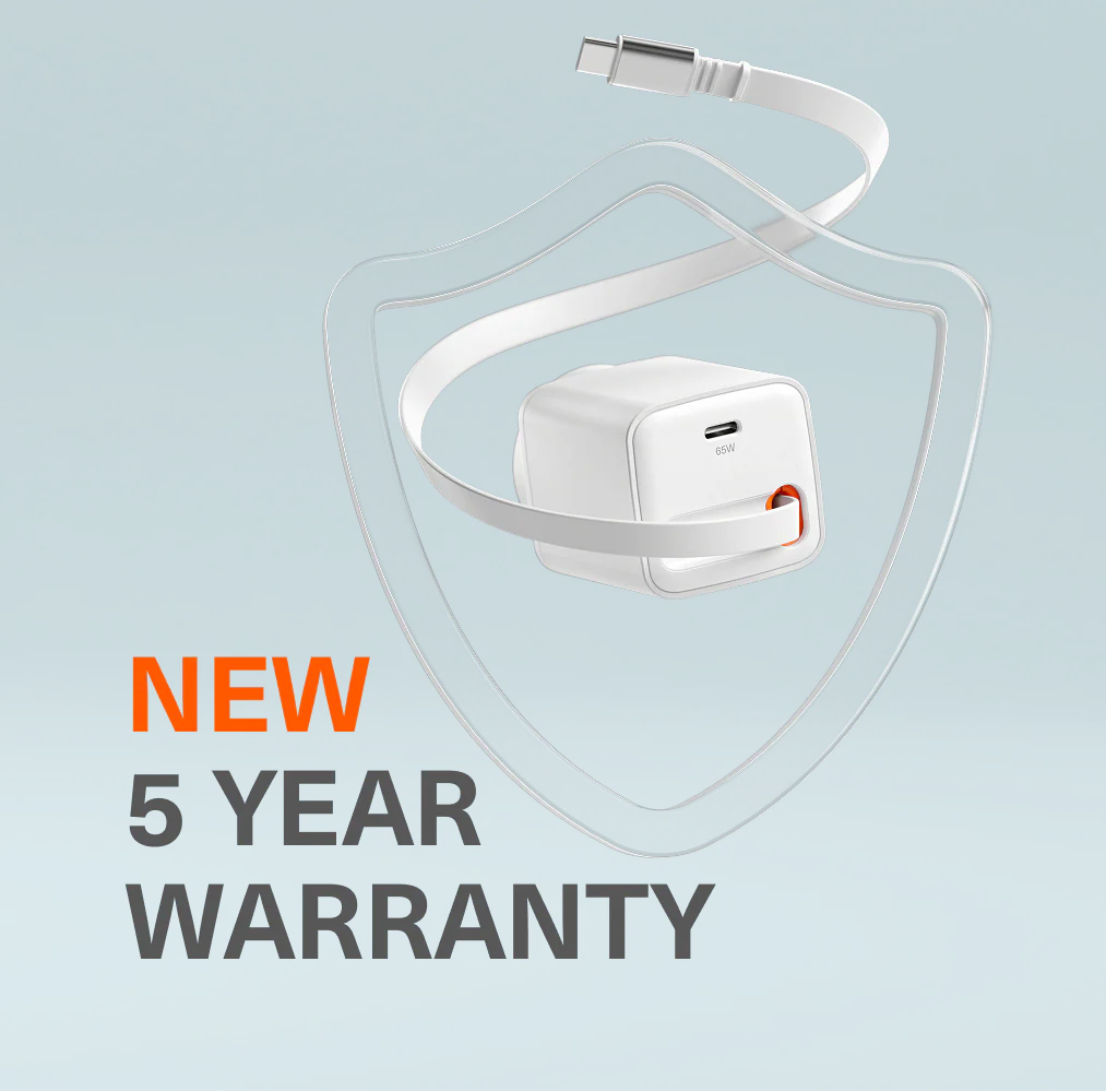 65W USB-C GaN Wall Charger with Retractable Cable - Image 2