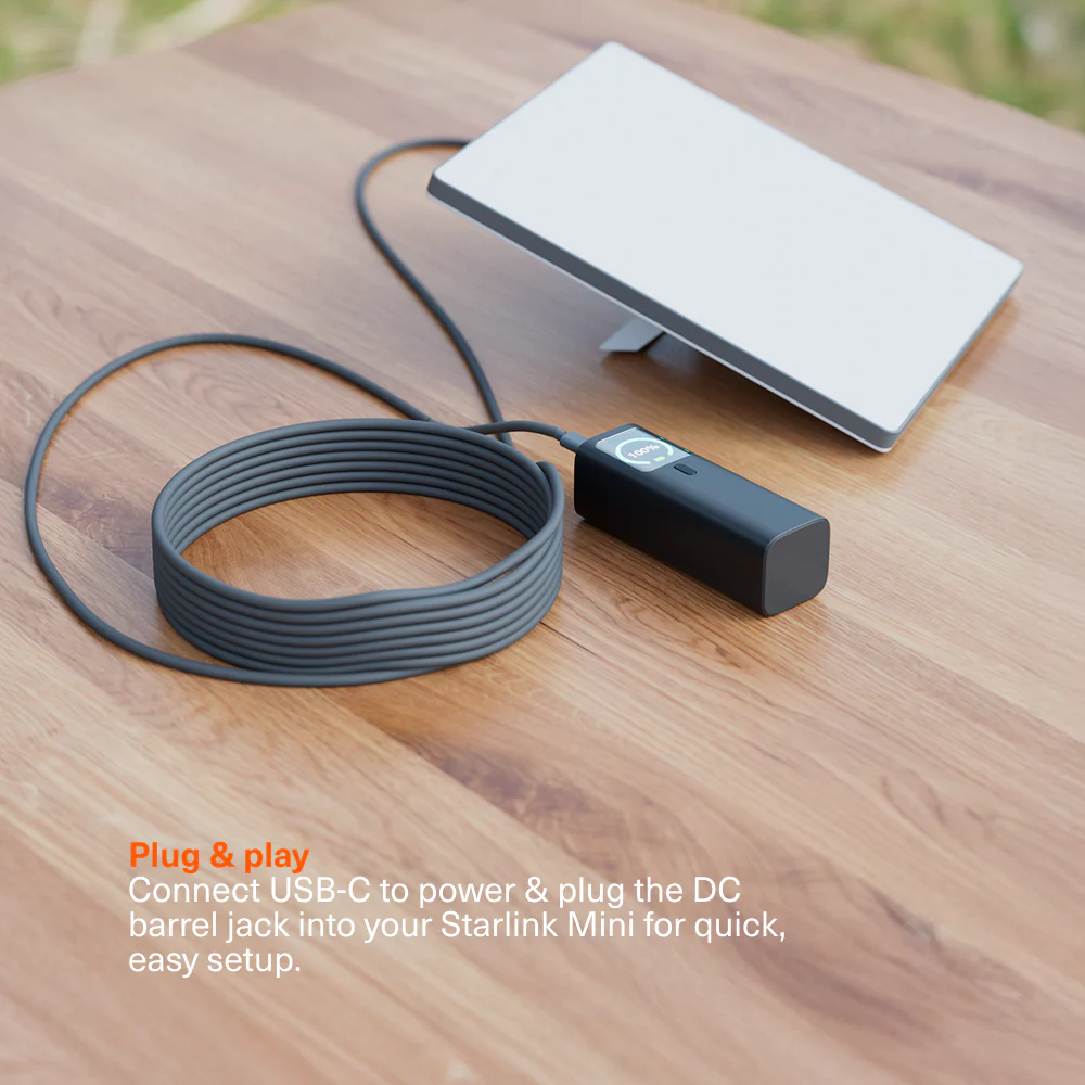 USB-C to DC 5525 Cable for Starlink Mini 100W - 7.5M - Image 3