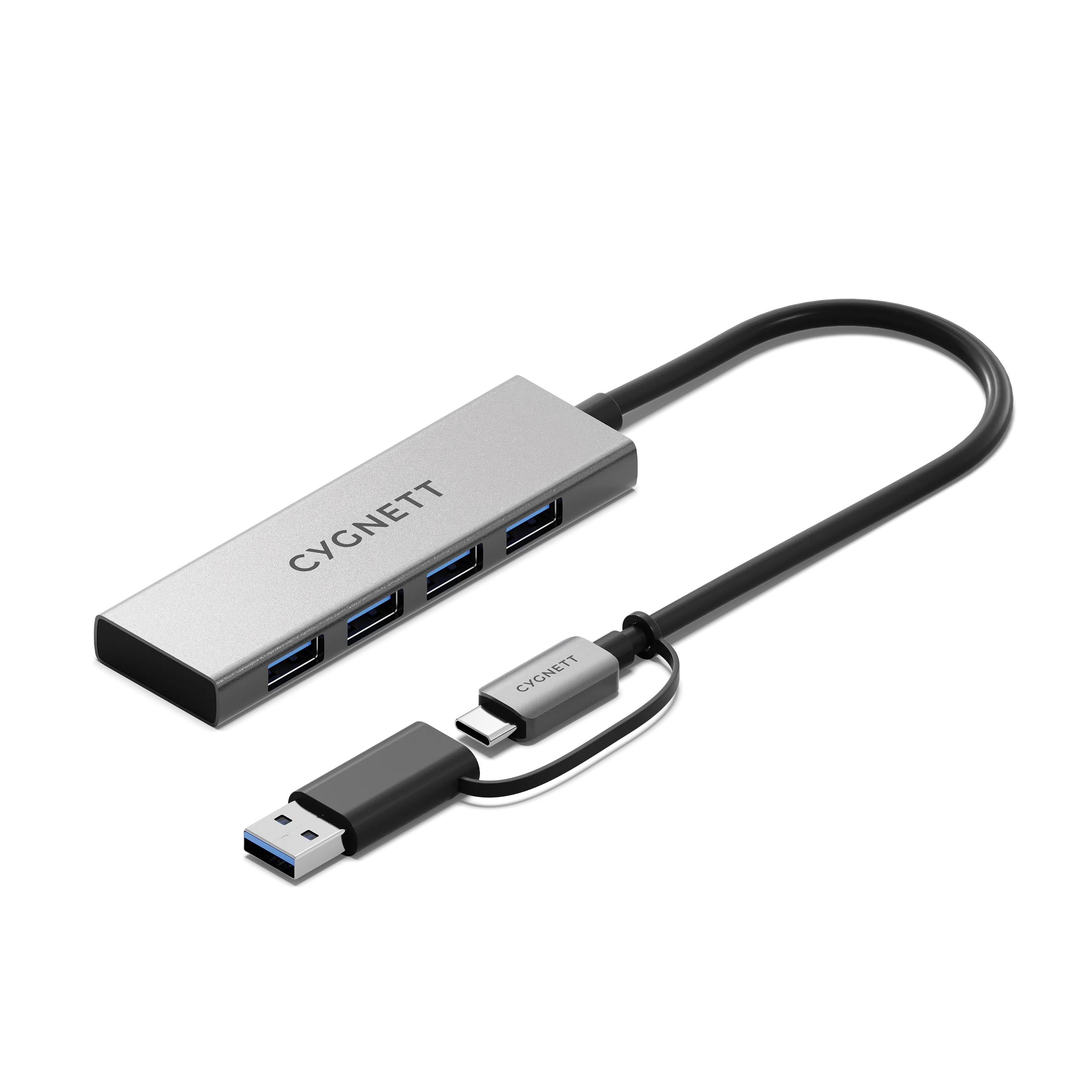 4-in-1 USB-C to USB-A Hub