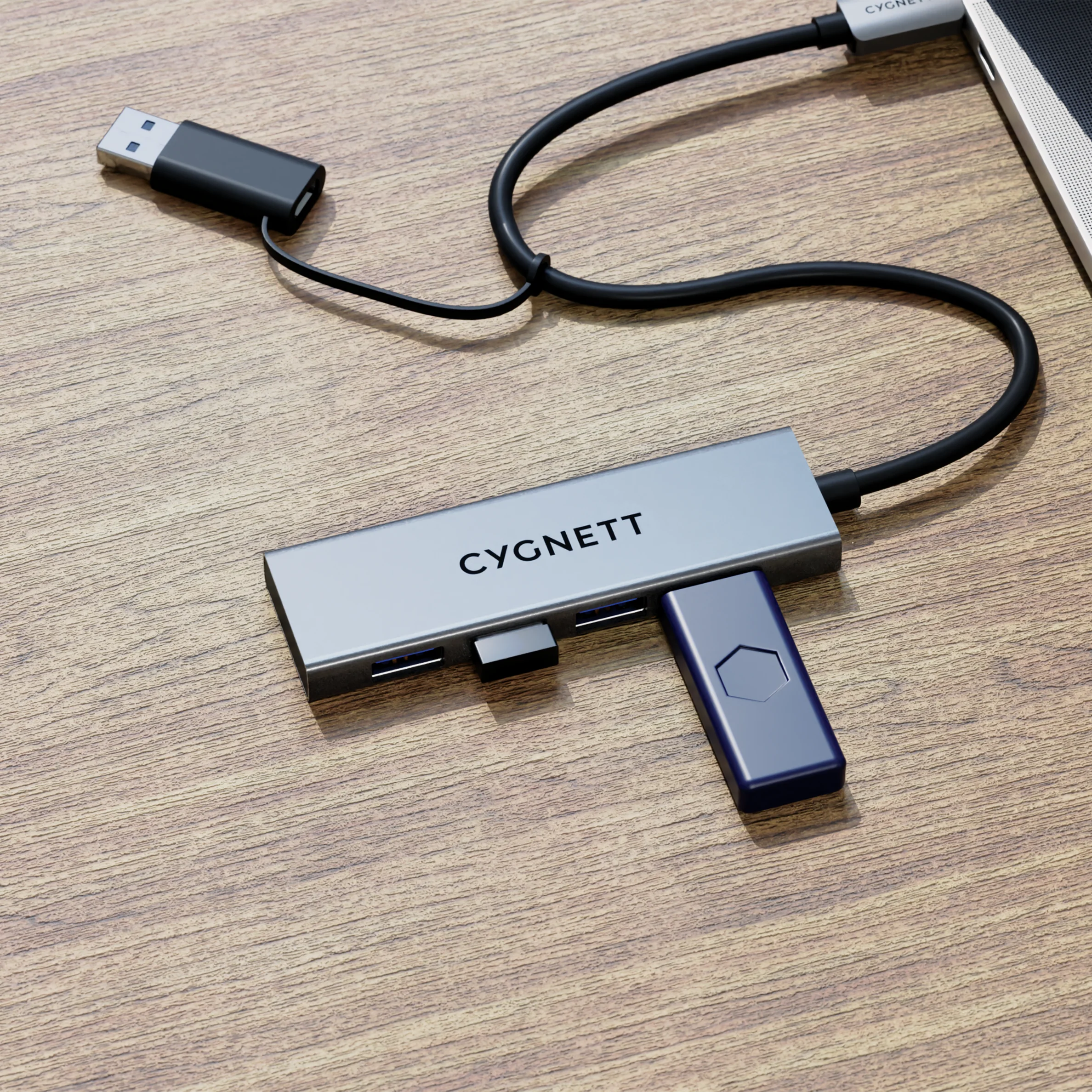 4-in-1 USB-C to USB-A Hub - Image 2