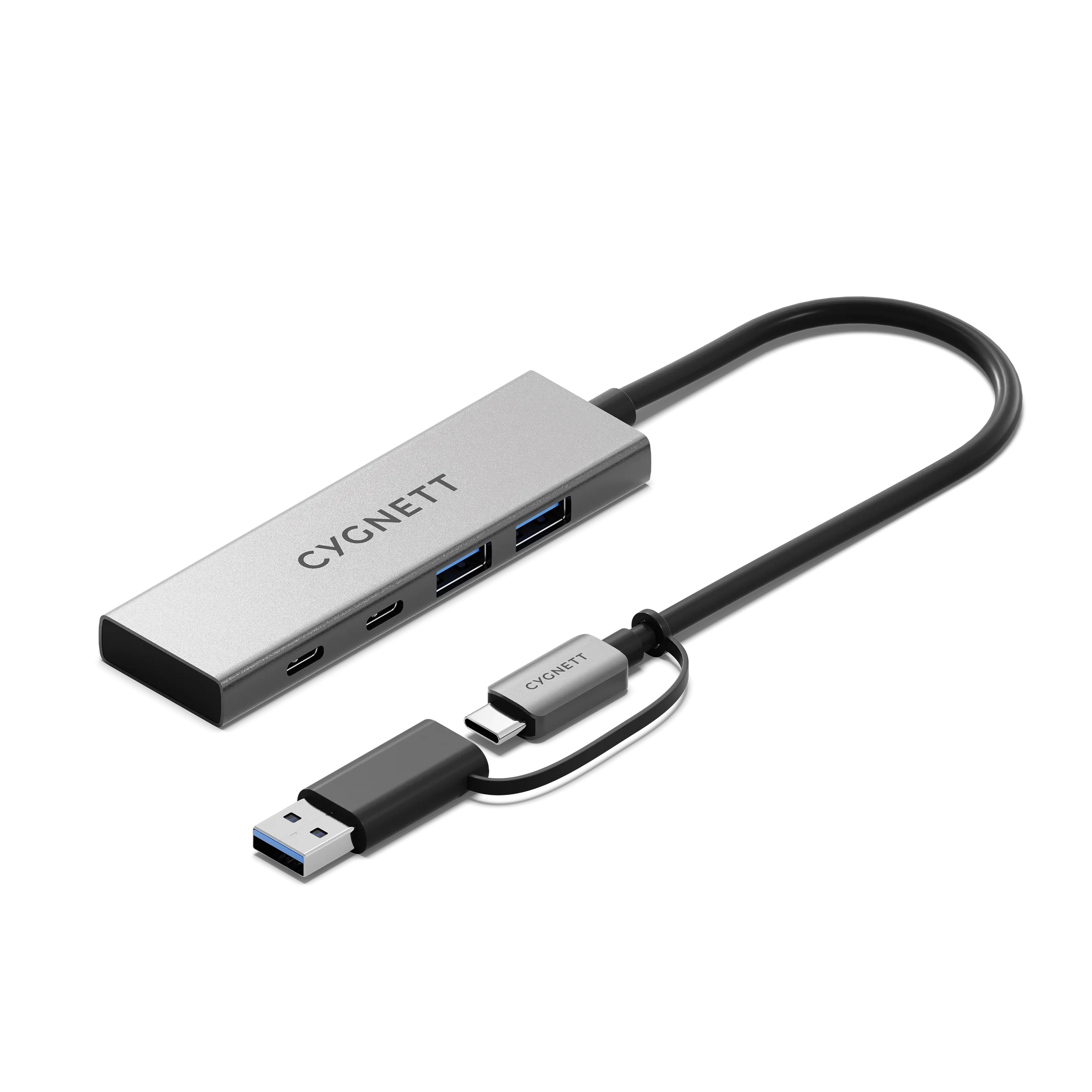 4-in-1 USB-C to USB-C & USB-A Hub