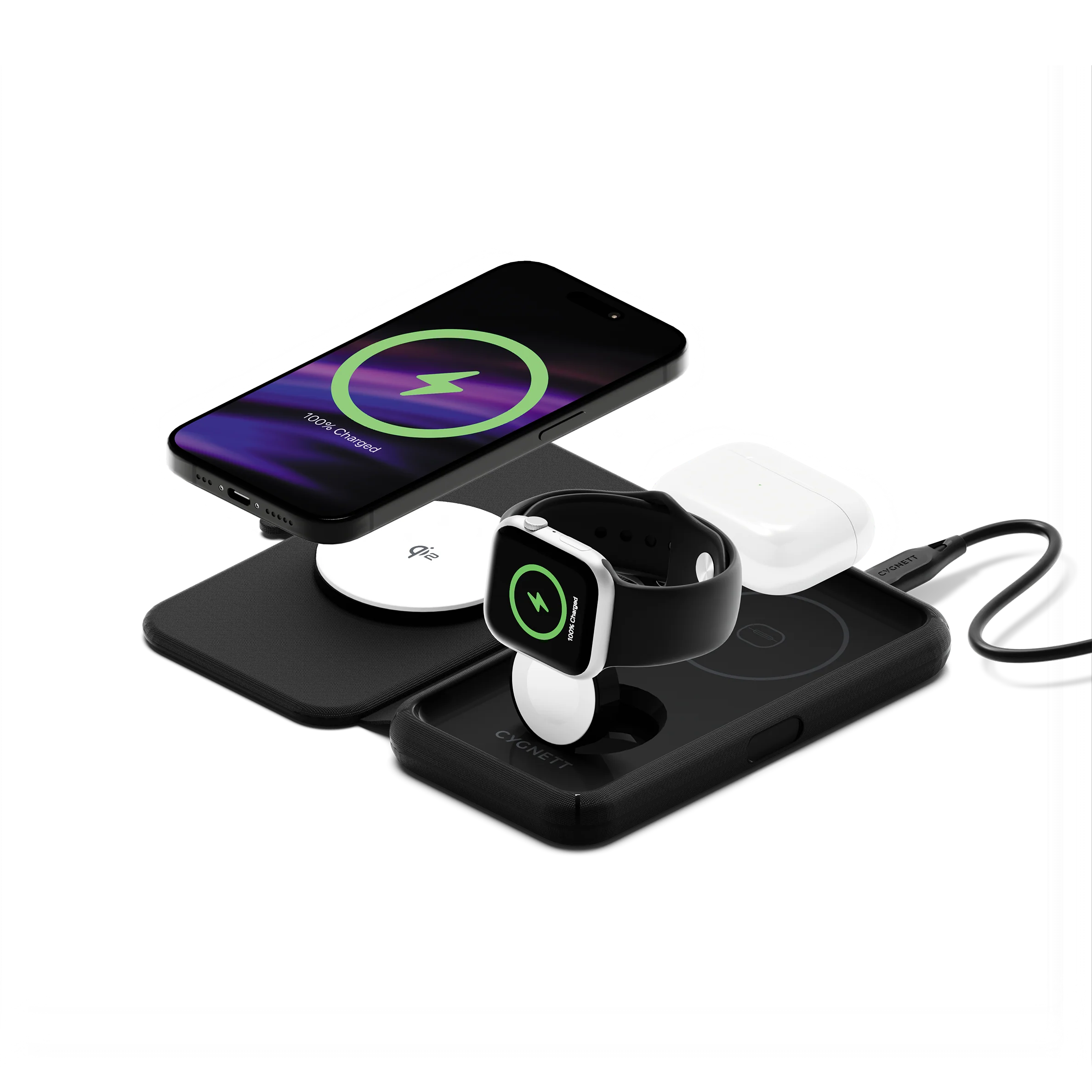 MagTravel Qi2 3-in-1 Wireless Charger