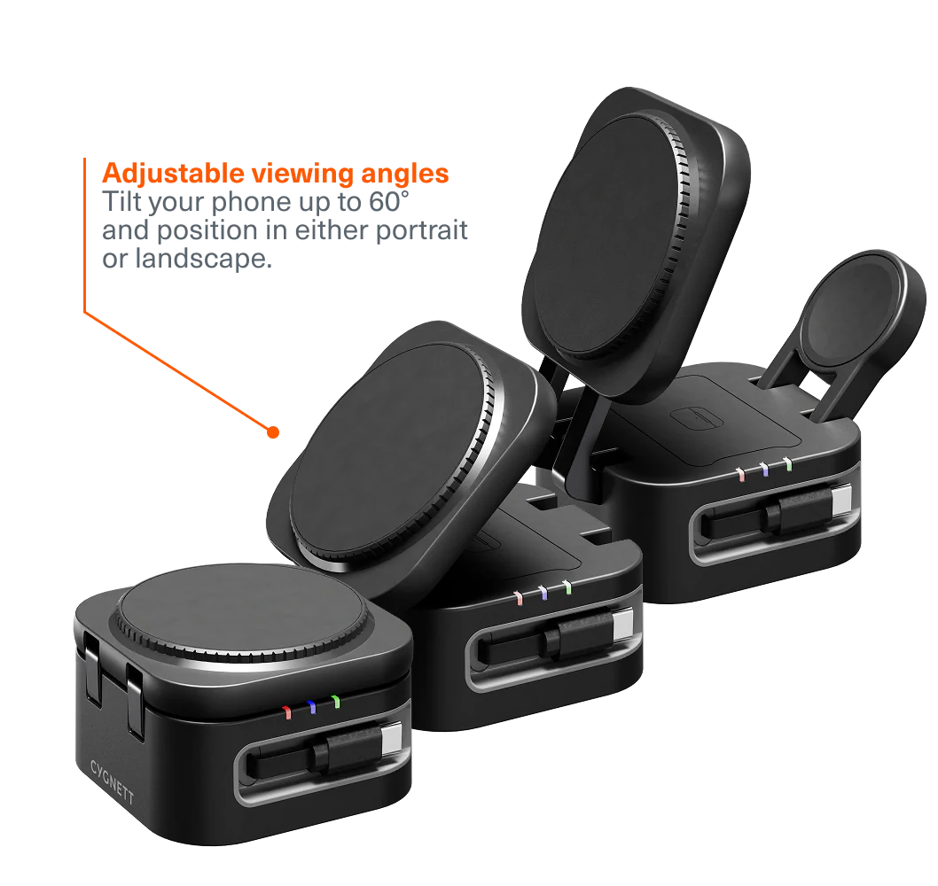 3-in-1 Foldable Wireless Charger with Retractable Cable - Image 3